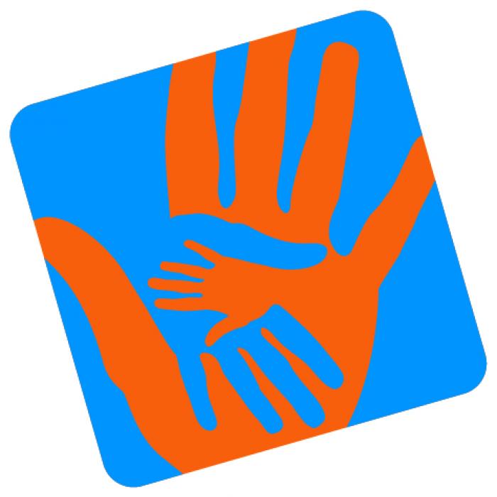 Smart Team logo - three hands in blue and orange