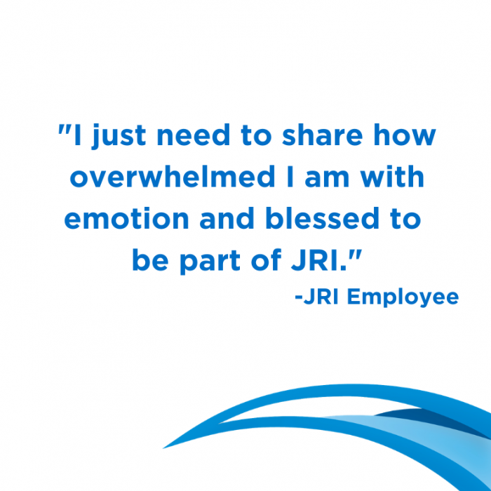 I just need to share how overwhelmed I am with emotion and blessed to be part of JRI.