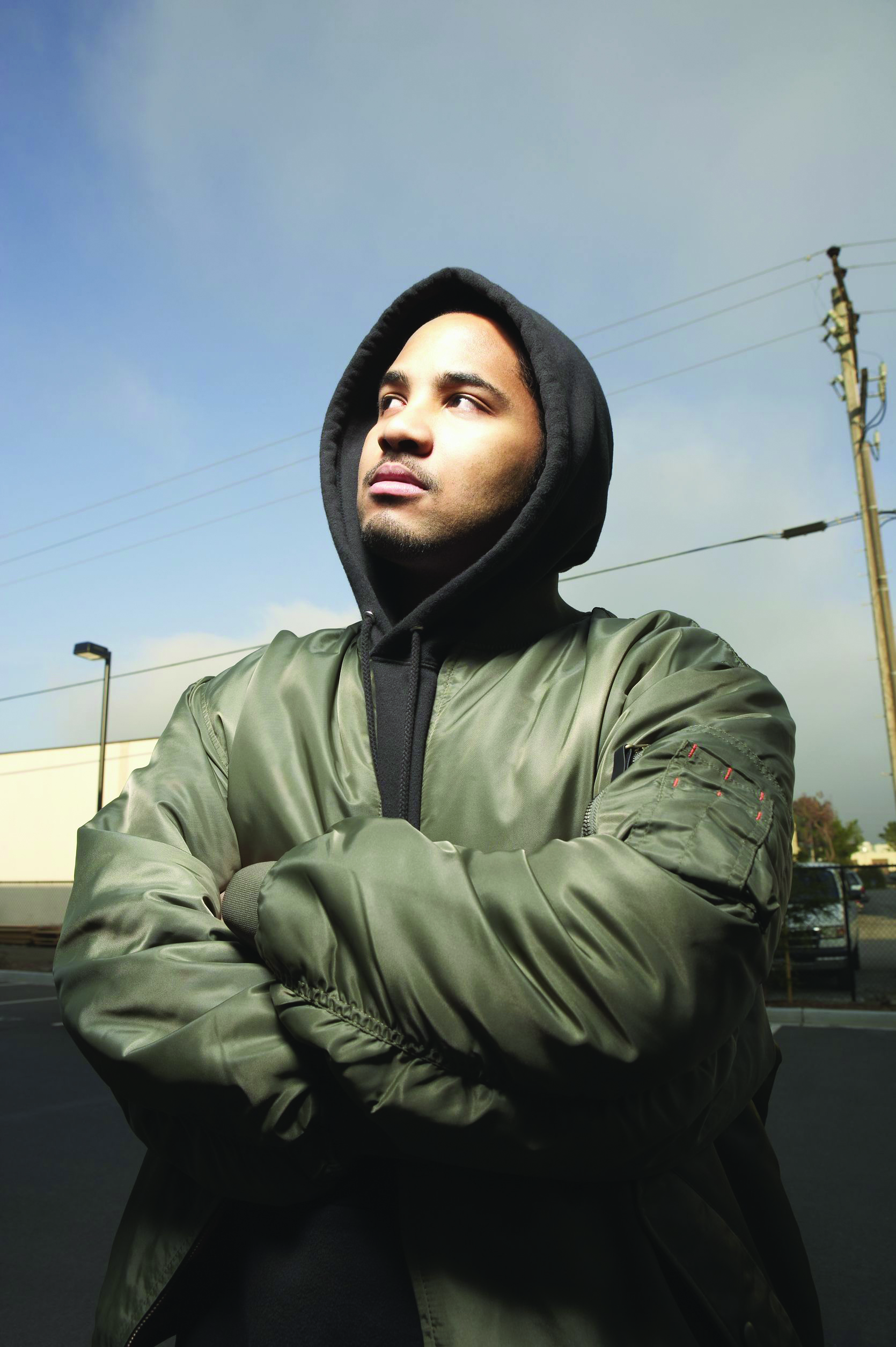 Hopeful kid with hood