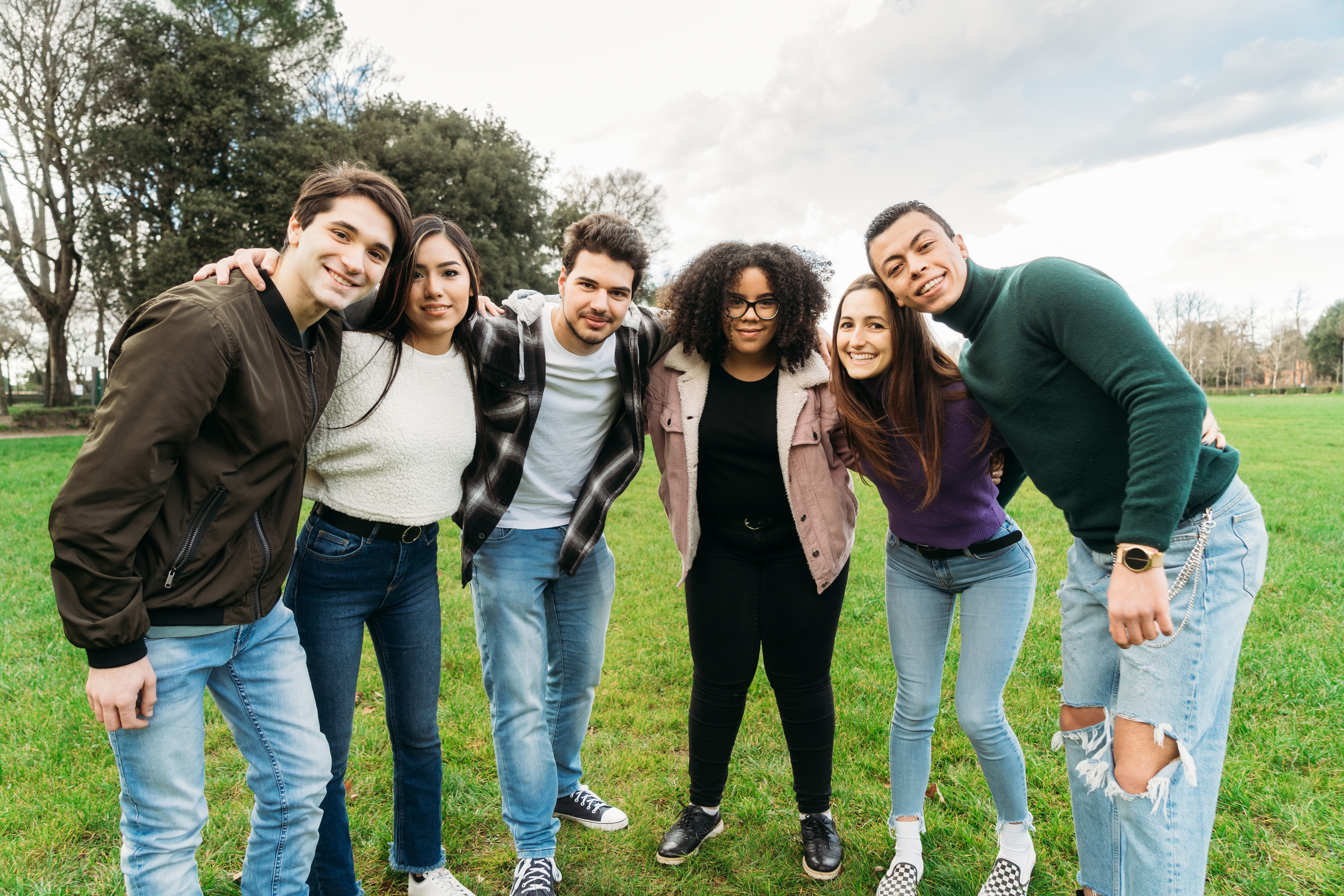 group of teenagers of different races