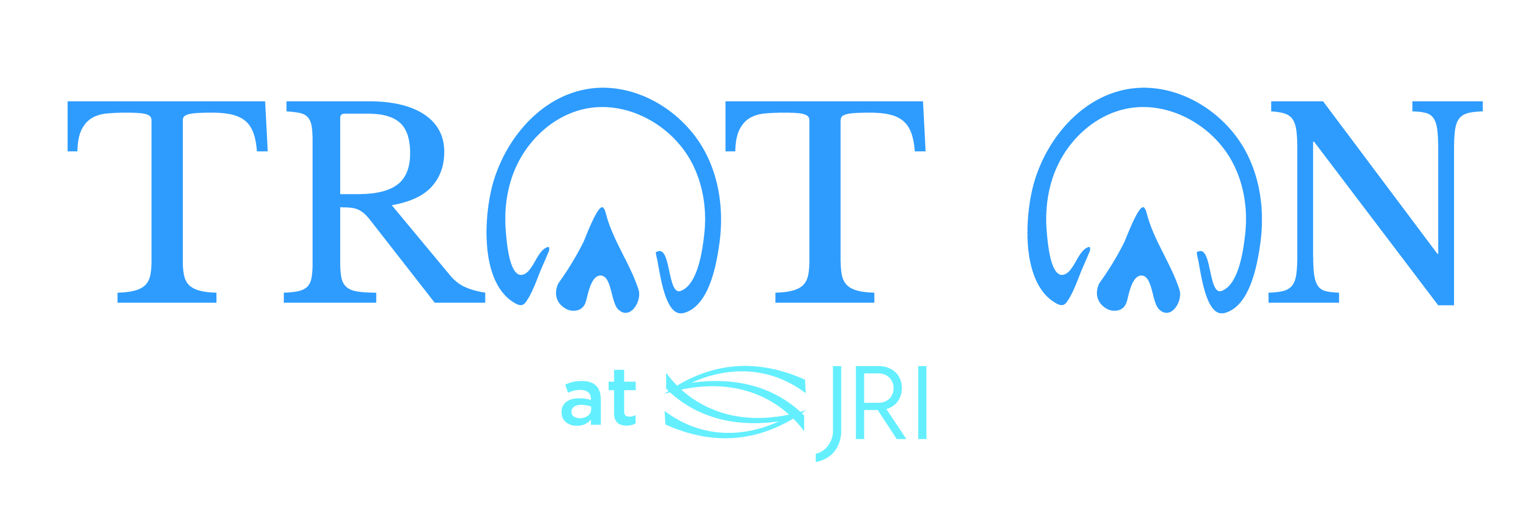 Trot On at JRI logo in blue