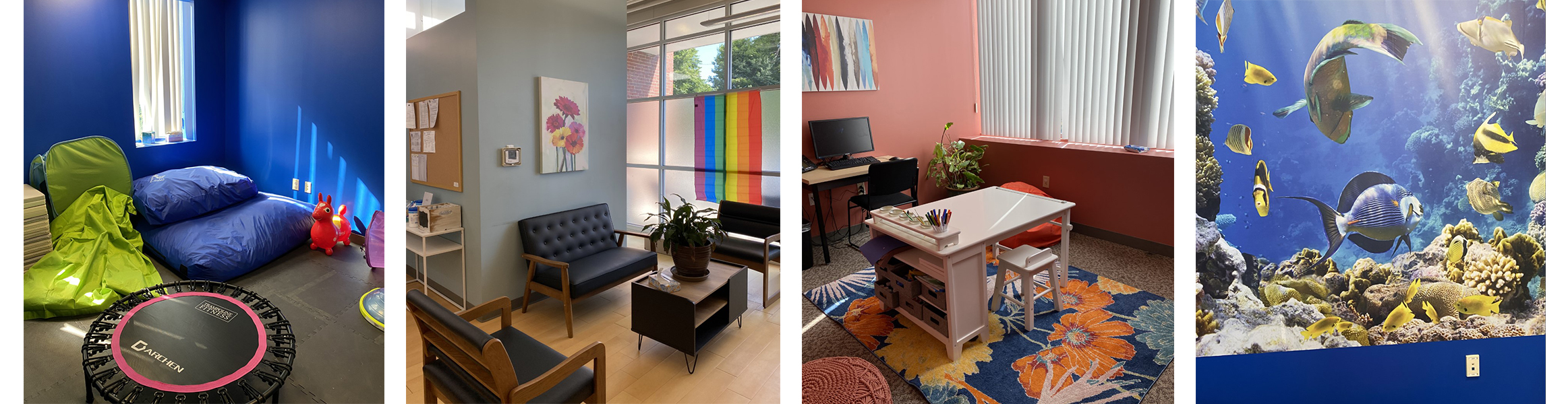SMART Room, Waiting Room with Pride Flag and Fish