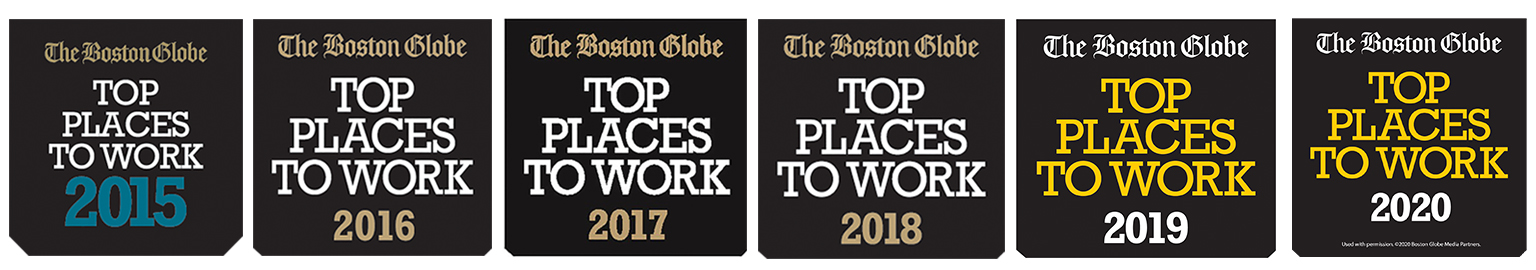 Top Places to Work logos for 2015-2020