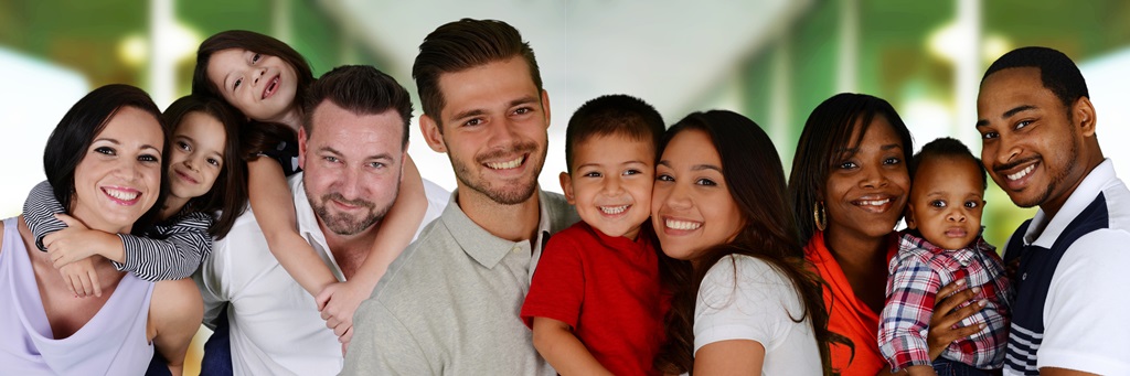 Group of smiling people