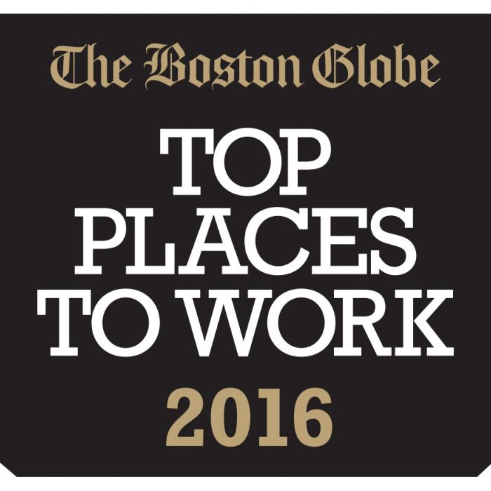 The Boston Globe Top Places to Work 2016 logo