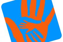 Smart Team logo - three hands in blue and orange