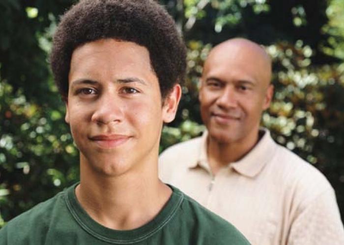 Parent with teen son