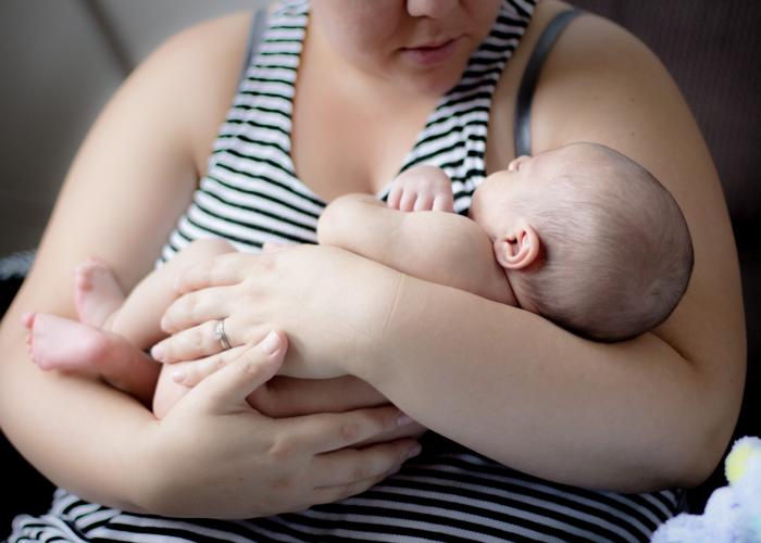 Mother with newborn child