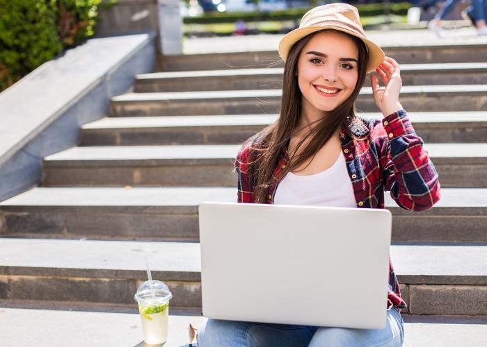 Young Female Studying