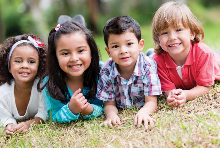 group of young children