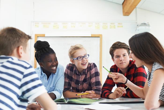 teens studying