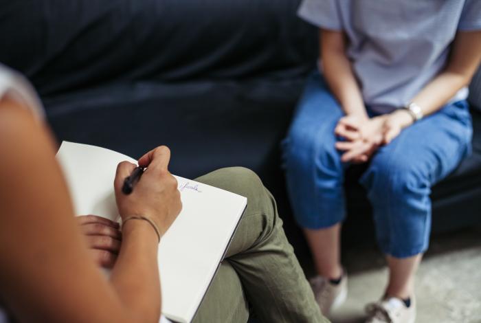 Therapist and client
