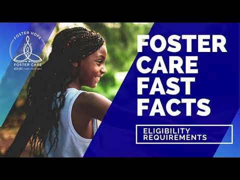 Foster Care Fast Facts graphic with girl smiling